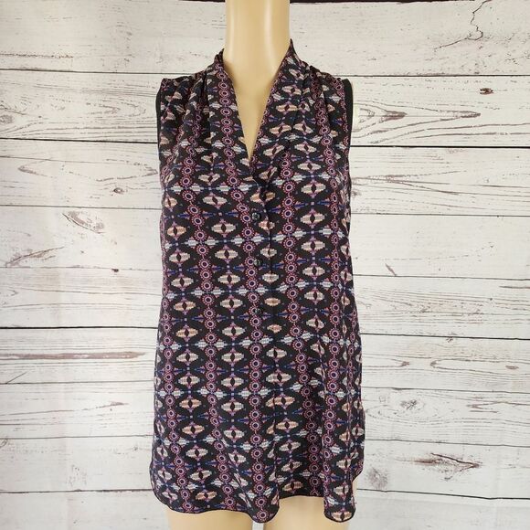 Greylin Anthropologie Sleeveless Silk Blouse Large EUC - Picture 2 of 8
